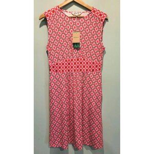 New Boden Pink Floral Thea Sleeveless Stretchy Comfort Dress Sz 8r
